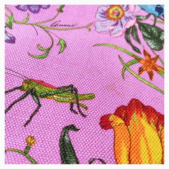 GUCCI Rare Vintage Flora Lesa Pink Tote Bag - Picture 11 of 13